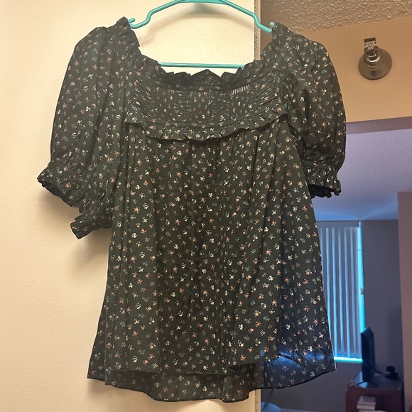 Doen Black Floral Frances Top XS - Picture 4 of 4